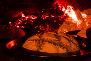 Brot im Holzofen